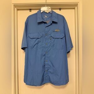 Field & Stream short sleeve fisherman button-up - size XL - blue